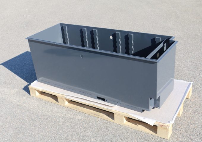 Batterilåda för truckar med litium-jon-teknik.